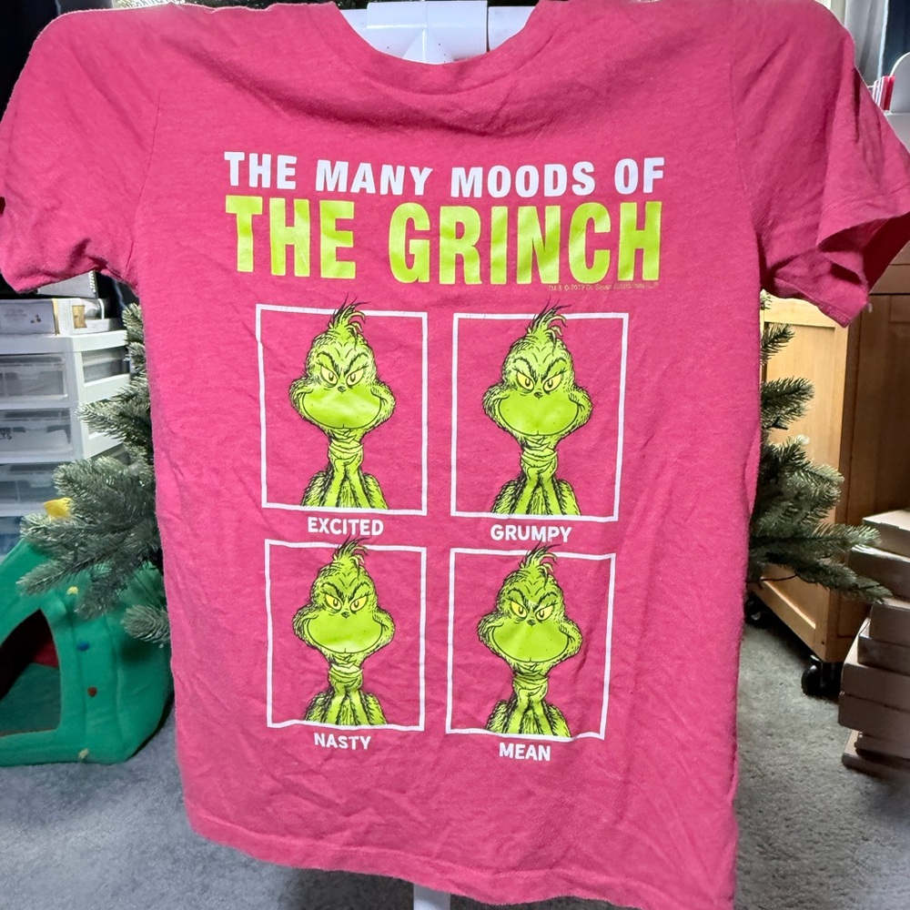 Old Navy Red Heather Grinch Kids T-Shirt